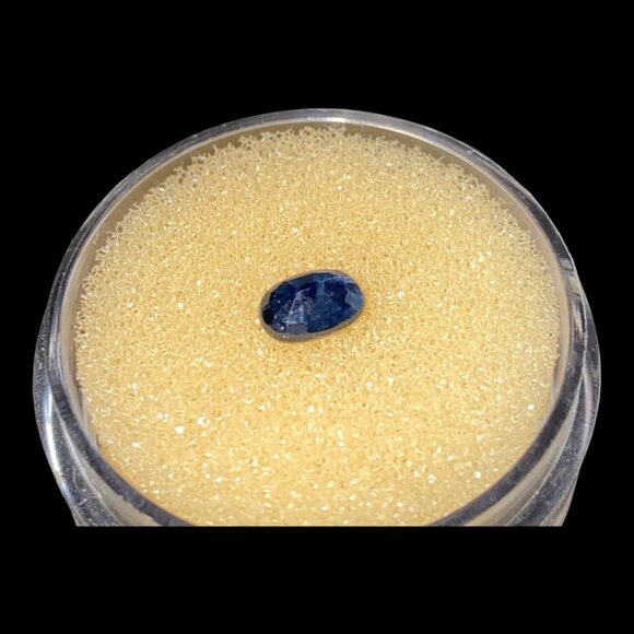 Gemstone Sapphire Blue Oval Faceted Stone - Picture 3 of 4